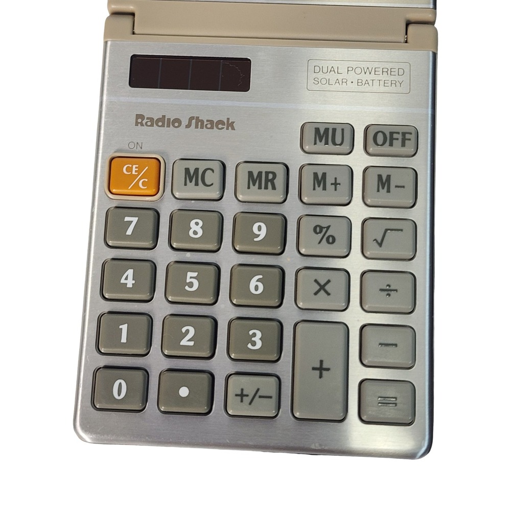 Vintage Radio Shack EC-447 Pocket Calculator Works Battery Wallet Case - Picture 5 of 6